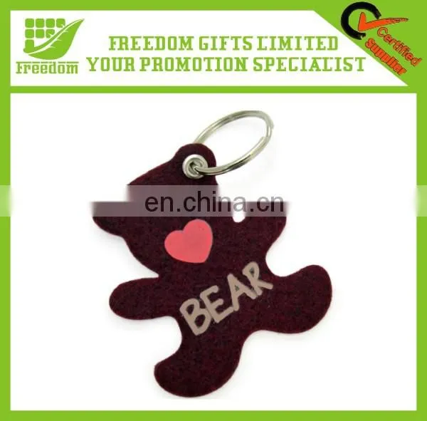 Promotion Logo Customized Animal Felt Keychain