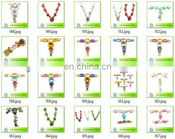 Wholesale triangle colorful acrylic rhinestone buckle for women sandal