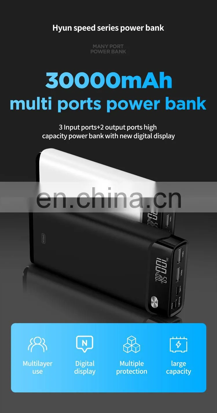 Joyroom high capacity powerbank 30000mah power bank