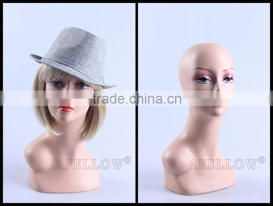 Dispaly Jewelry/ hat /scarf/wig mannequin head Plastic ,Female Realistic head manikin,Cheaper Head Mannequin, H1014