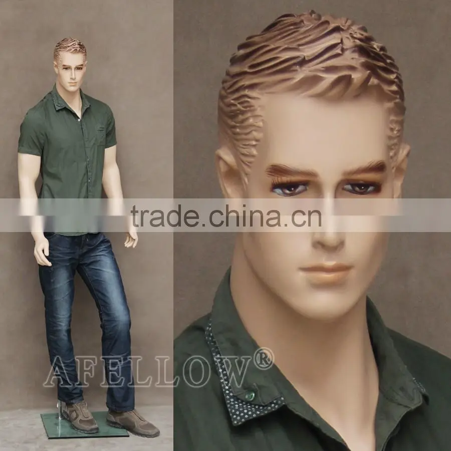 Wholesale Engraving Head Full Body Fiberglass Men Mannequin WEN2