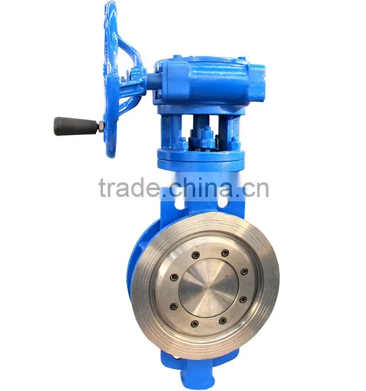 High performance 10 inch flange connection worn gear operated metal hard sealing butterfly valve