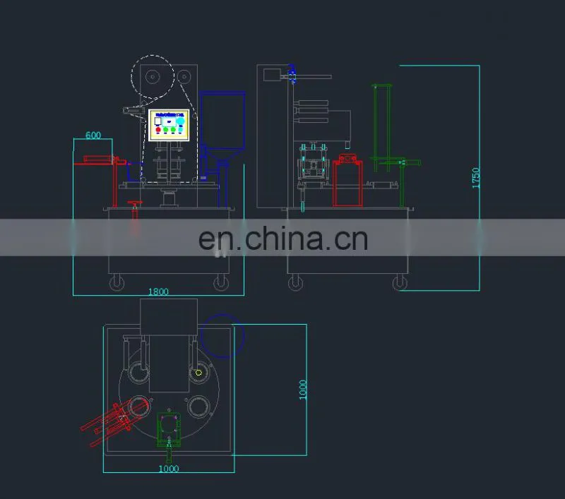 900 Rotary Cup Bottle Plastic bucket Paste Liquid Filling Sealing Capping Machine
