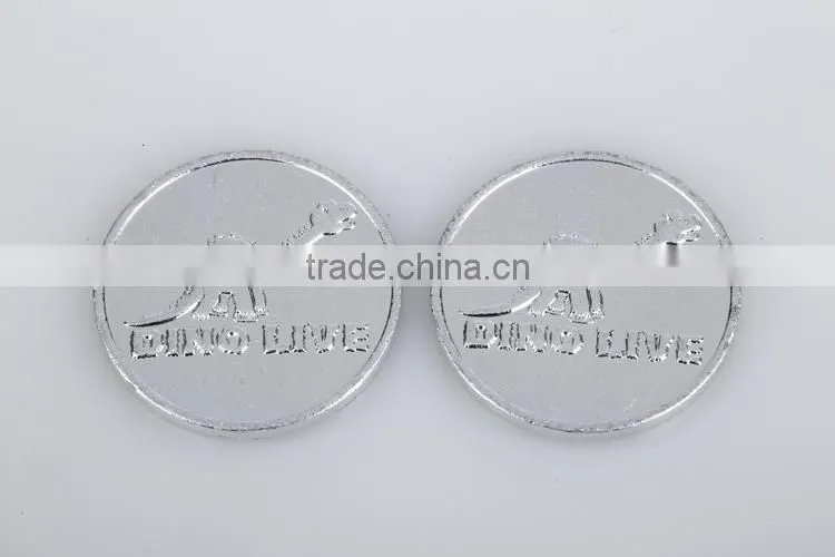 China gold supplier special metal trolley coin trolley token