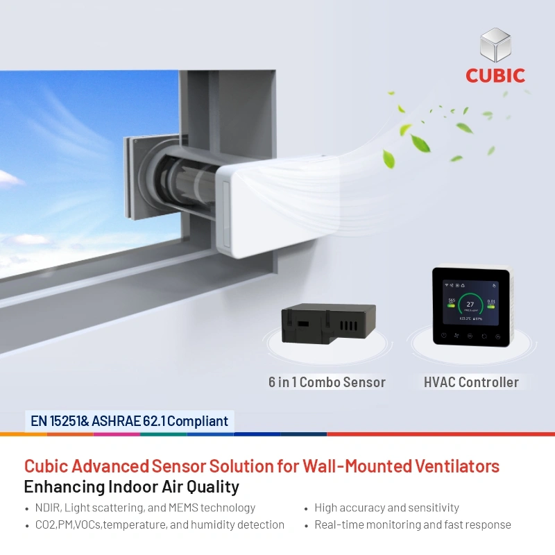 Cubic Advanced Sensor Technology for Wall-Mounted Ventilators Enhances Indoor Air Quality