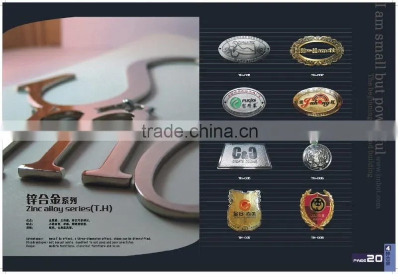 2015 newest metal nameplates,metal labels, Souvenir tagsfor furniture,hangbag