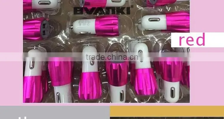 Promotional Wireless 5V 2.1A Mobile Aluminium Dual USB Car Charger for iPhone 6 | for Samsung Portable 12v Car Battery Charger