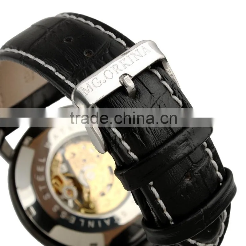 Black Full Automatic Skeleton Watch WM309