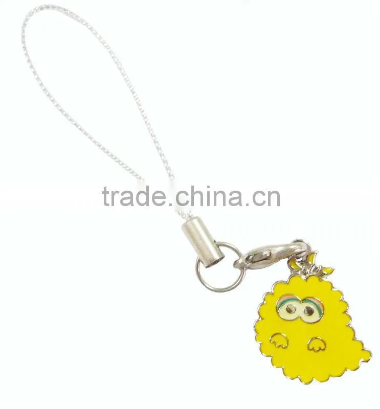 Engraved oval tag charms mobile phone straps