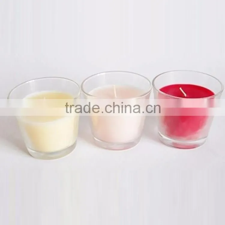 Frosted round scented candle in glass jar/aroma candle/perfume candle