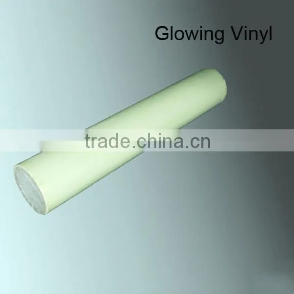 photoluminescence Film 320mic yellow green self adhesive luminous pvc vinyl