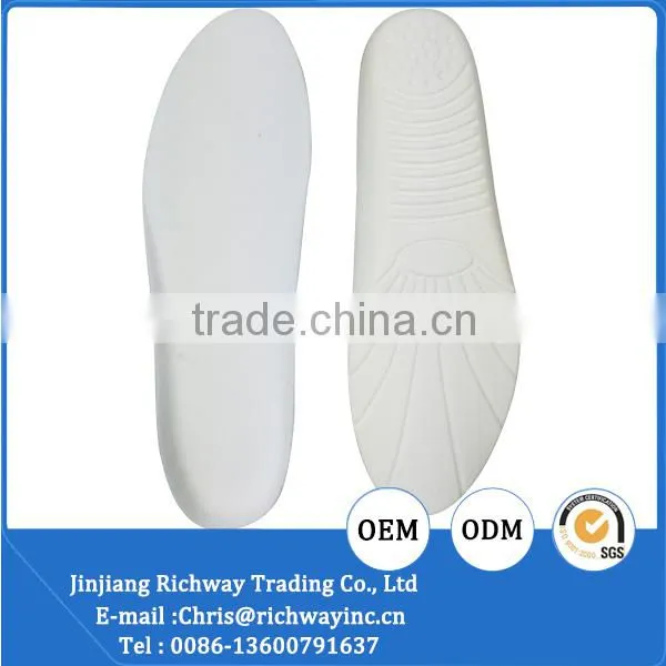 hot selling white PU material insole for shoes