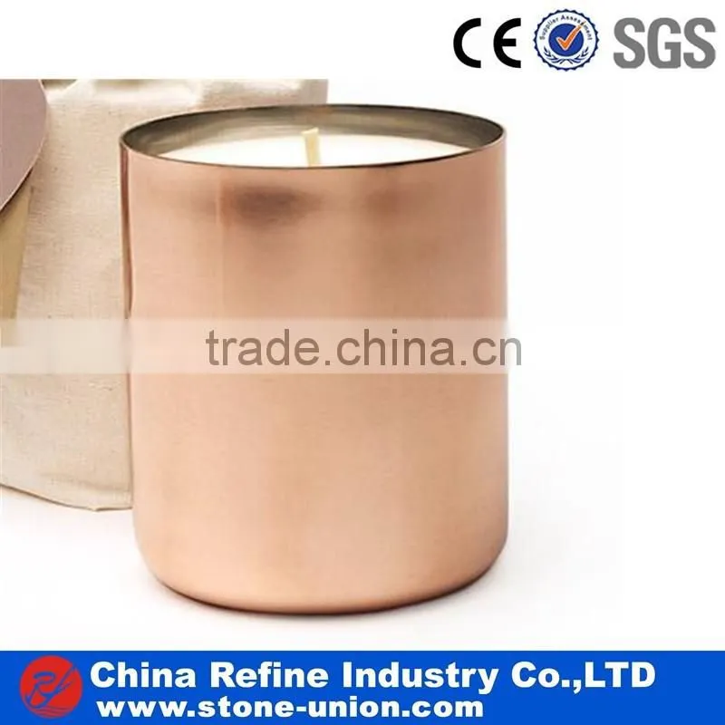 metal material copper and silver candle cups holder to use for candles