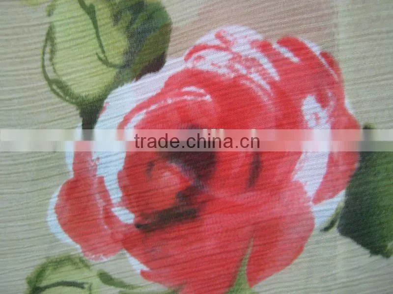 poly multi color chiffon fabric