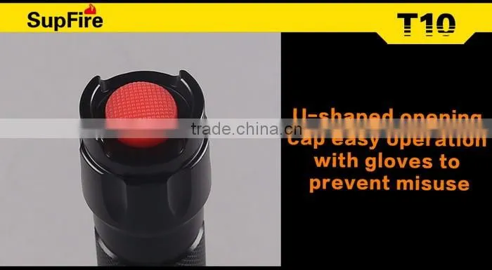 Supfire T10 Portable Rechargeable Flashlight Camping Hand Torch