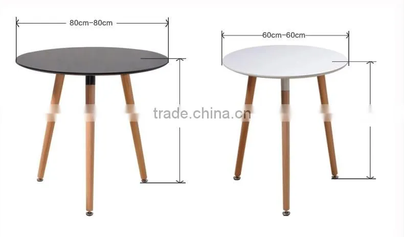 Modern round design wooden cafe table