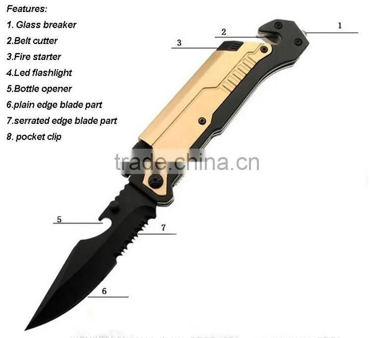 Hot selling camping safty survival knife