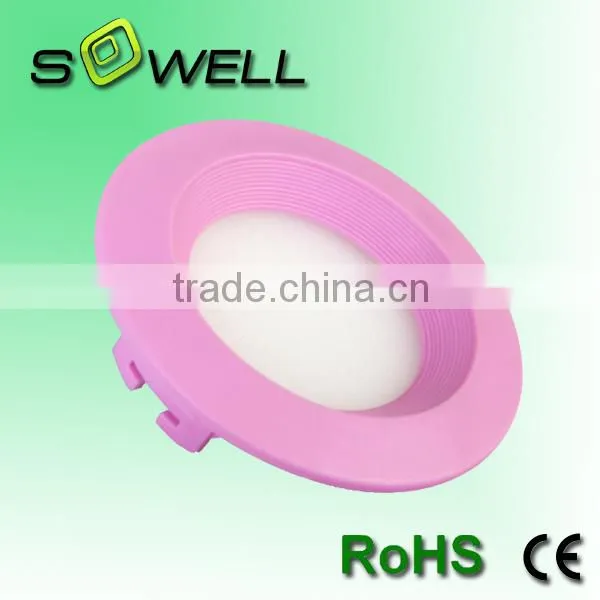 85-265V 3W 2835SMD 99mm Plastic+Aluminum Pink color Recessed LED Panel lights