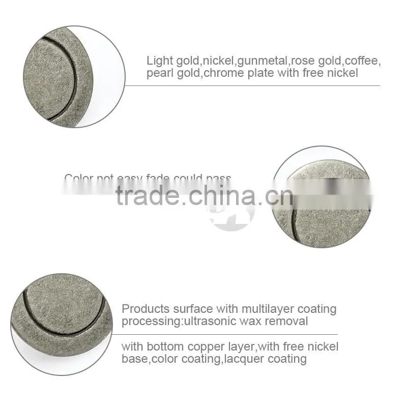 Cheaper Brass Black Nickle Metal Jeans Button Cover