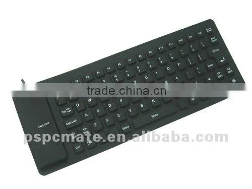 PC USB silicon Keyboard with LED Letter illuminated