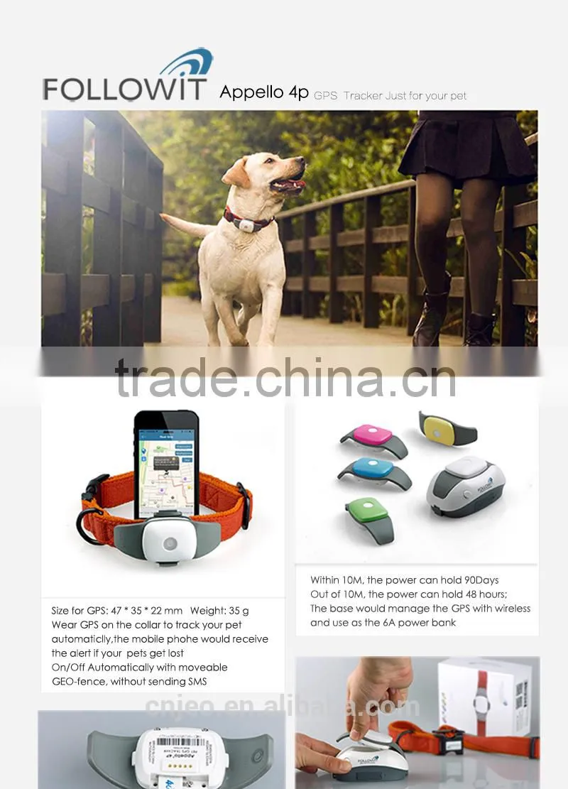 Appello 4p gps tracker power base charging for main device