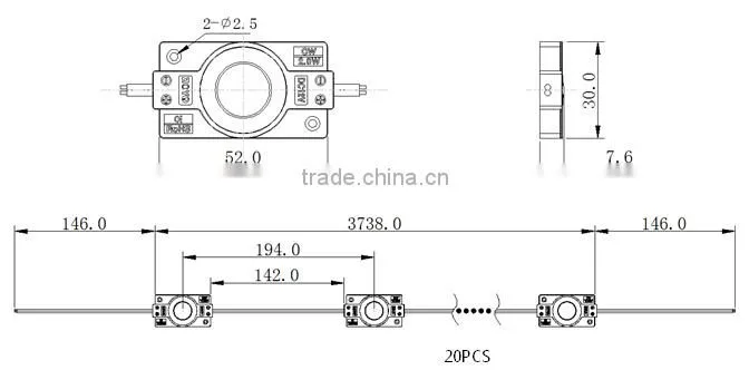 Led module high lumen injection led module 12V led display module signage light