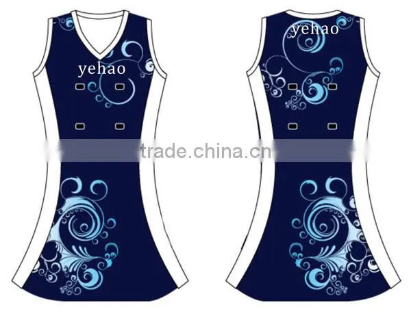 2015 Hot Custom sublimated netball A line dress