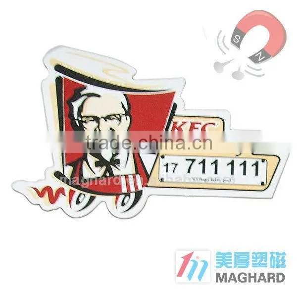 KFC brand promotion item rubber magnet souvenir