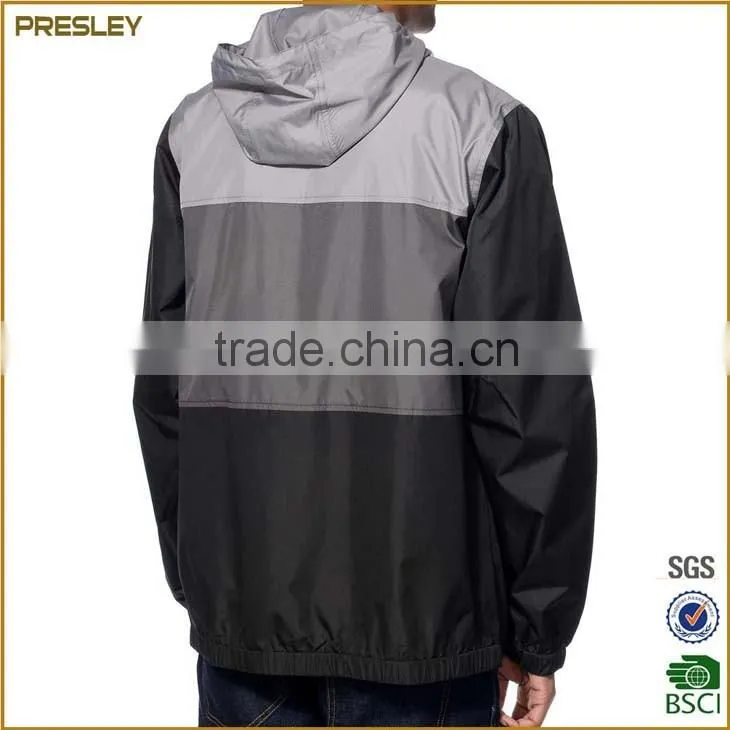 custom waterproof nylon polyester windbreaker jacket with your own logo label for promotion