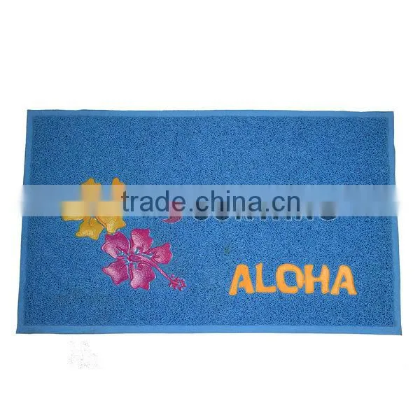 Pvc coil cushion door mat