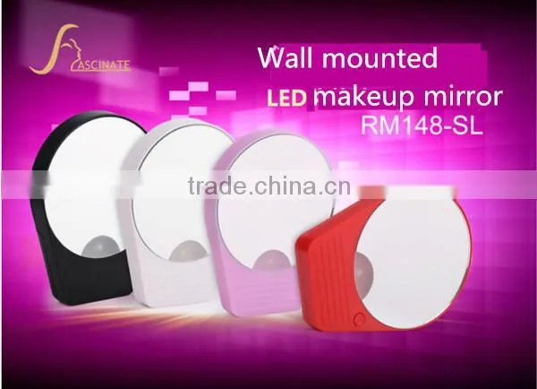 10x magnifying suction cup illuminated led makeup mirror