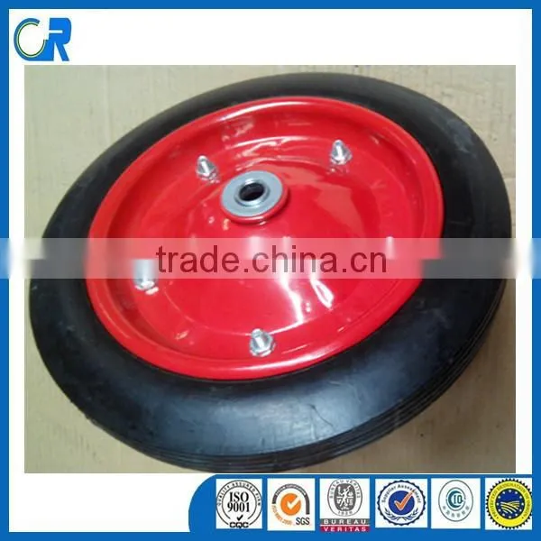 Heavy duty wheelbarrow solid wheels