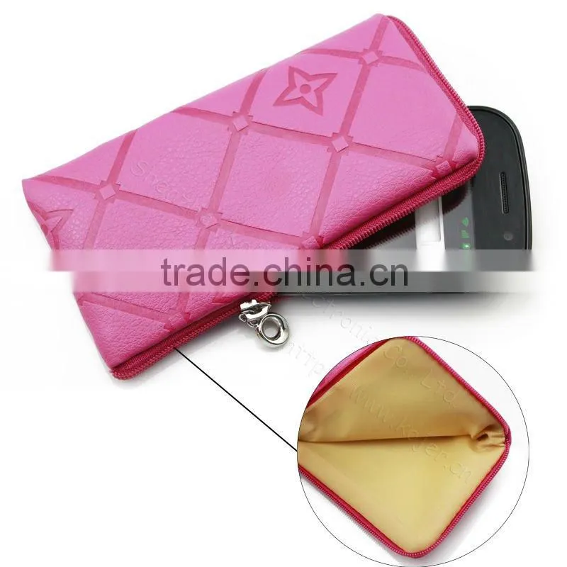 Mobile Phone Case with Zipper and Lanyard, Customized Patterns/Logos are Welcome