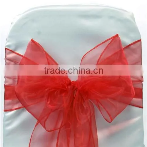 White Organza Chair Sash for Banquet or Wedding Decoration