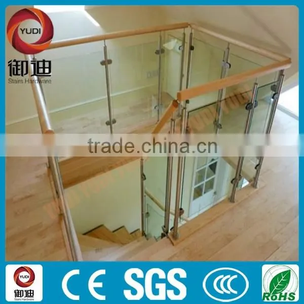 stainless steel glass stair handrail factory
