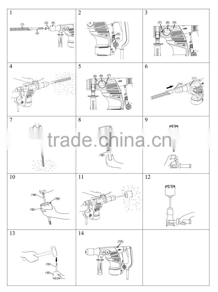 32mm Rotary hammer with AVT