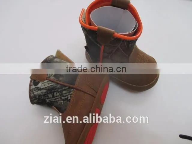 faux suede baby boots for boy TPR out sole baby shoes