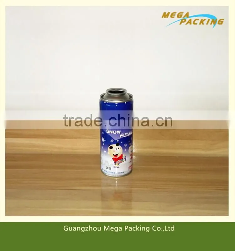 Empty Customized Logo Aerosol Snow Flake Spray Can/ tins aerosol tinplate can