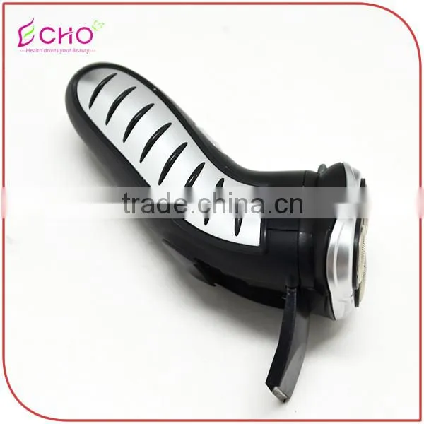 Electric Rechargeable Black Rotary Men's Shaver with Triple head