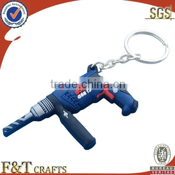 castle christmas puffy custom soft pvc keychain
