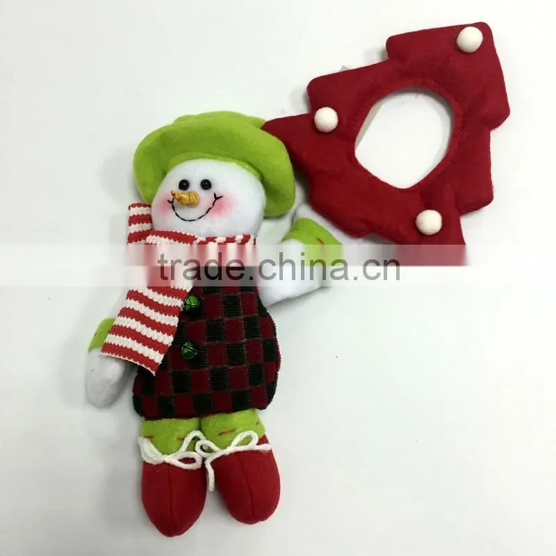 Funny stuffed christmas gift christmas santa & snowman doll wholesale