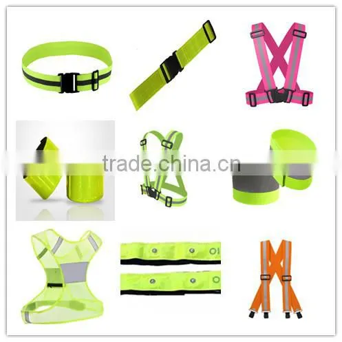 pvc high visibility reflective slap band for running walking jogging cycling
