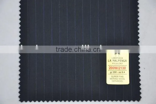 Italy luxury worsted wool fabric