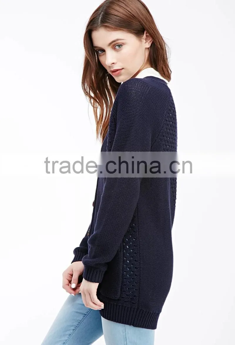 Lady spring acrylic/ramie polyester sweater