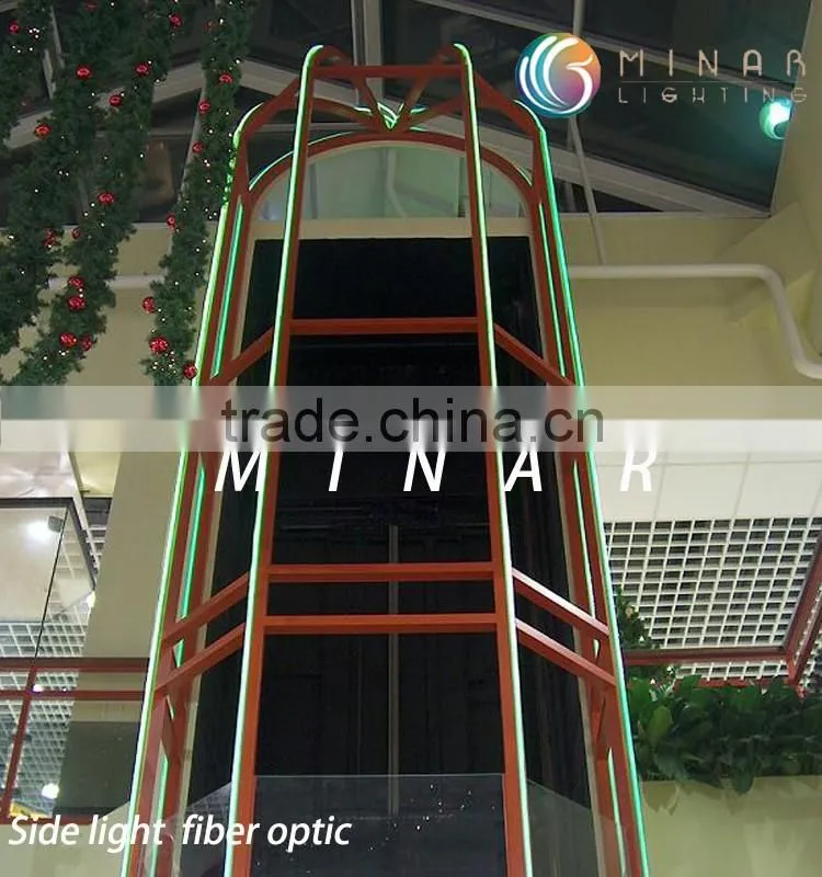 China manufacturer 1.5mm polymer side light fiber optic price list