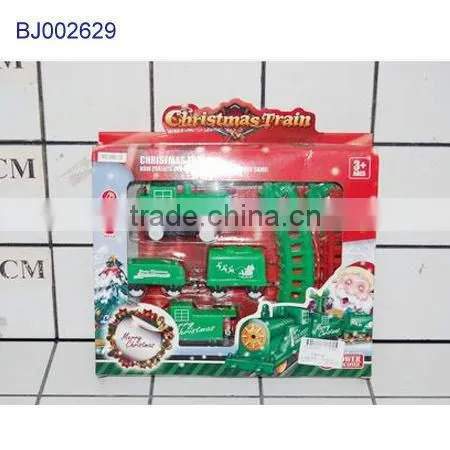 Funny Christmas toys for kids small pull toy milu deer cart with Santa