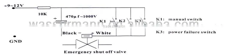 Auto shut-off gas valve for gas detector