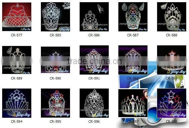 large tiara sapphire and ruby star pageant crowns