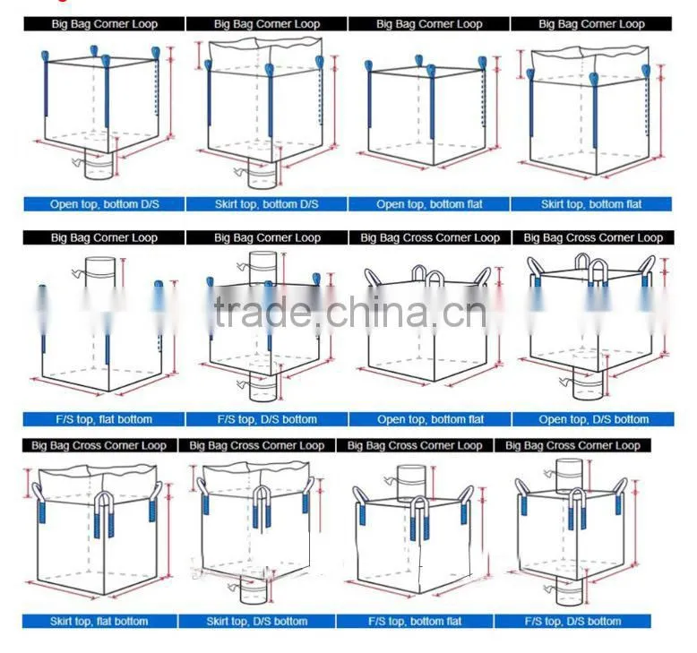 high quality 500kg woven polypropylene bulk bag with UV treat