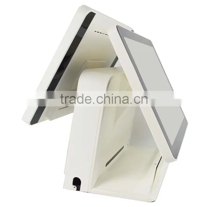 2015 New Modern Pos System Machine Touch Dual Screen Pos Systems Tablet White IZP010